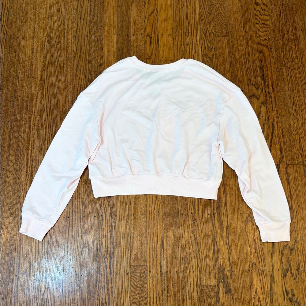 Hello Kitty x Pusheen Sweets Girls Crop French Terry Sweatshirt Pink Size Large - Picture 7 of 7